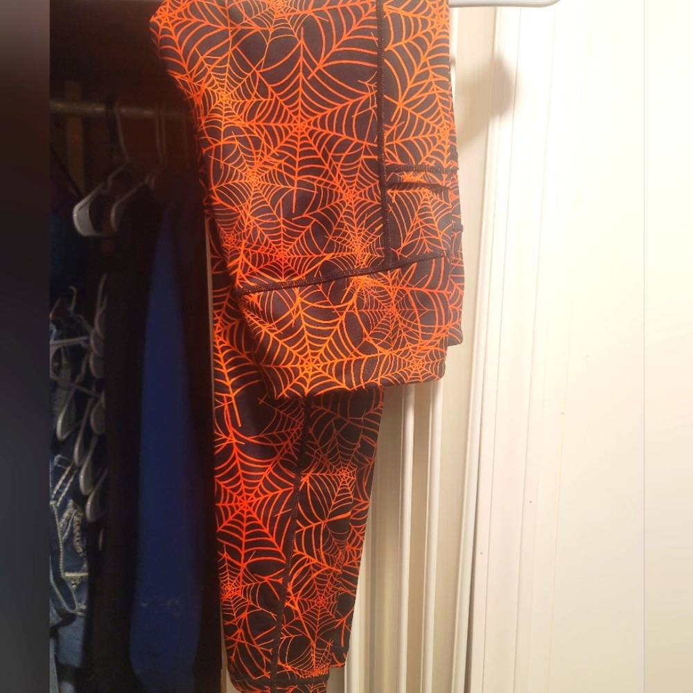 CVG halloween leggings spider web print